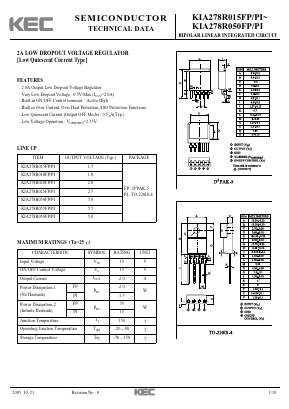 KIA278R030FP Datasheet PDF KEC