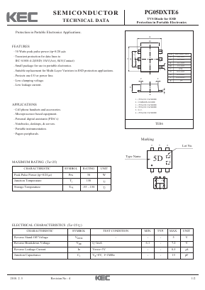 PG05DXTE6 Datasheet PDF KEC