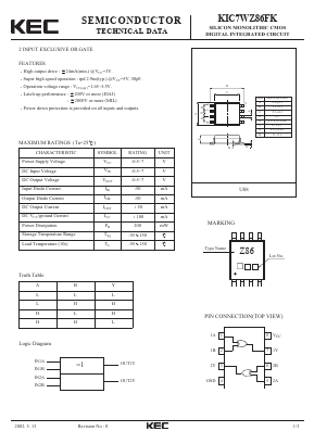 KIC7WZ86FK Datasheet PDF KEC