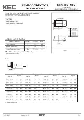 KDZ8.2FV Datasheet PDF KEC