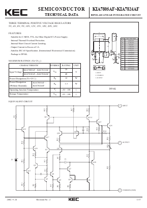 KIA7808AF Datasheet PDF KEC