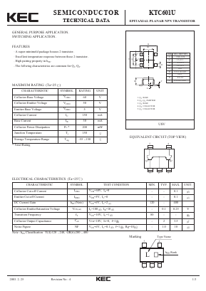 KTC601U Datasheet PDF KEC