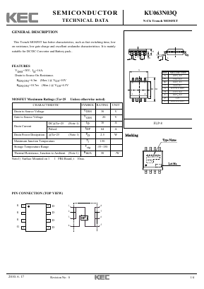 KU063N03Q Datasheet PDF KEC