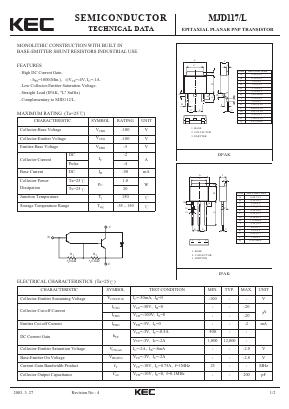 MJD117 Datasheet PDF KEC