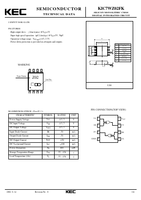 KIC7WZ02FK Datasheet PDF KEC