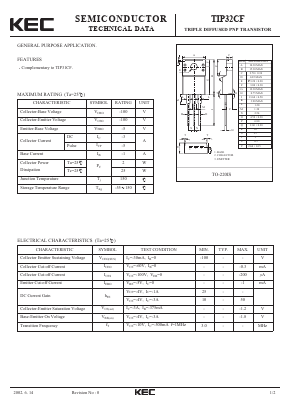 TIP32CF Datasheet PDF KEC