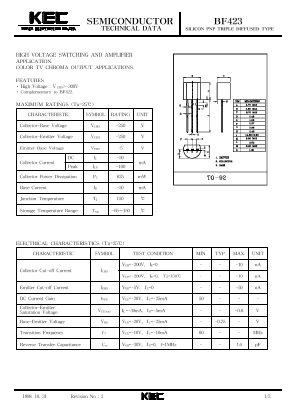 BF423 Datasheet PDF KEC