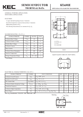 KTA501E Datasheet PDF KEC