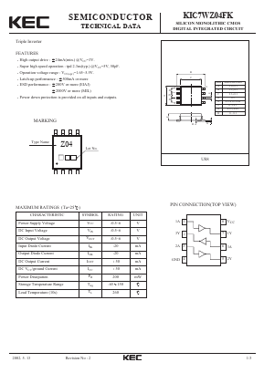 KIC7WZ04FK Datasheet PDF KEC