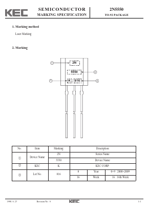 2N5550 Datasheet PDF KEC