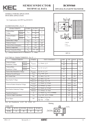 BC859 Datasheet PDF KEC