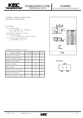 2N3906U Datasheet PDF KEC