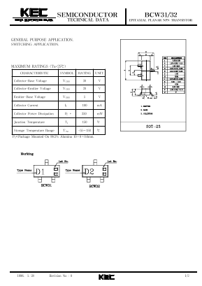 BCW31 Datasheet PDF KEC