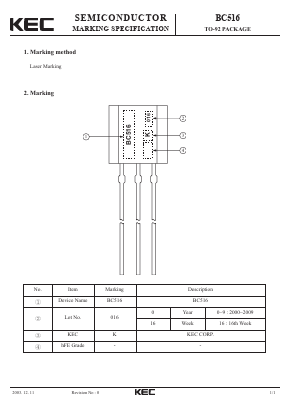 BC516 Datasheet PDF KEC