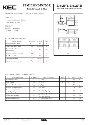 E30A23VR Datasheet PDF KEC
