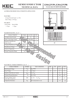 E30A23VPR Datasheet PDF KEC