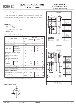KF8N60F Datasheet PDF KEC