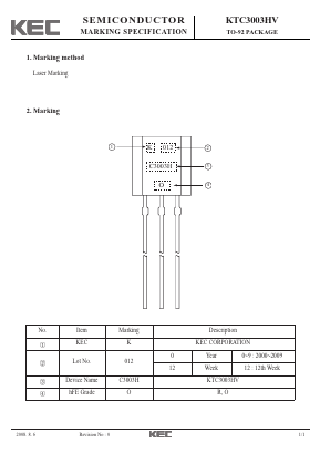 KTC3003HV Datasheet PDF KEC