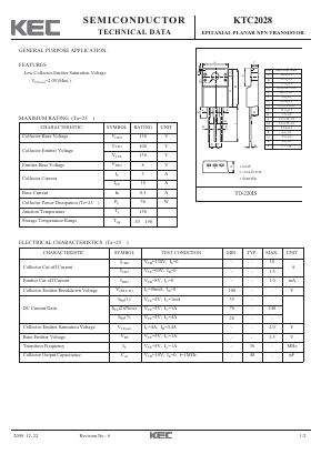 KTC2028 Datasheet PDF KEC