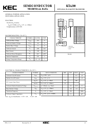 KTA200 Datasheet PDF KEC