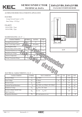 E65A21VBS Datasheet PDF KEC