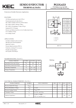 PG12GAS23 Datasheet PDF KEC