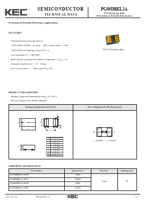 PG05DBEL2A-RTR Datasheet PDF KEC