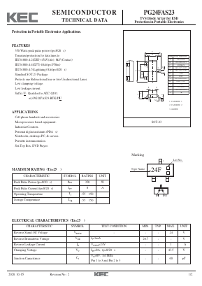 PG24FAS23 Datasheet PDF KEC