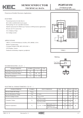 PG05TAVSM Datasheet PDF KEC