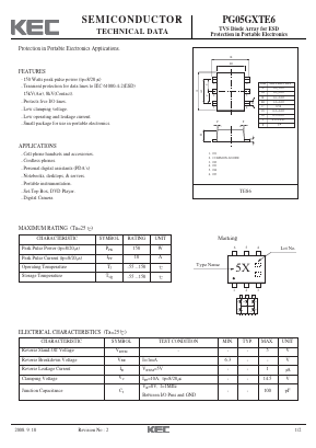 PG05GXTE6 Datasheet PDF KEC