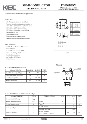 PG05GBUSV Datasheet PDF KEC