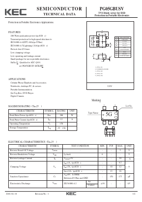 PG05GBUSV Datasheet PDF KEC