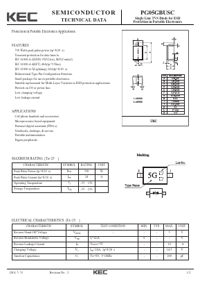 PG05GBUSC Datasheet PDF KEC