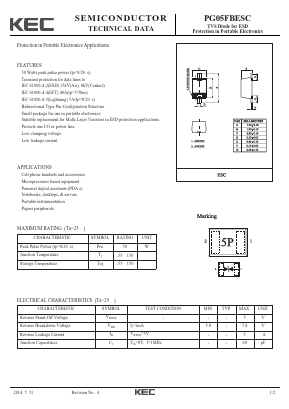 PG05FBESC Datasheet PDF KEC