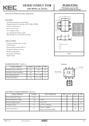 PG03GXTE6 Datasheet PDF KEC