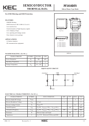 PF1010DF8 Datasheet PDF KEC