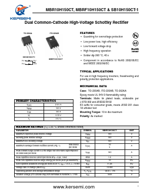 MBRF10H150CT Datasheet PDF Kersemi Electronic Co., Ltd.