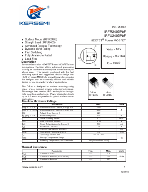 IRFR2405PBF Datasheet PDF Kersemi Electronic Co., Ltd.