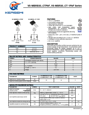 MBRB3035CTPBF Datasheet PDF Kersemi Electronic Co., Ltd.