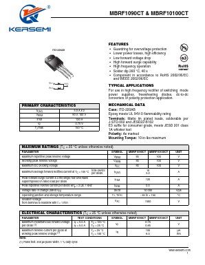 MBRF1090CT-E3/45 Datasheet PDF Kersemi Electronic Co., Ltd.