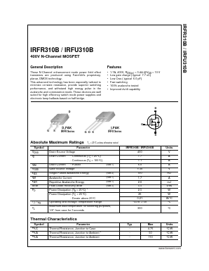 IRFR310B Datasheet PDF Kersemi Electronic Co., Ltd.