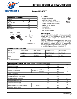 IRFR224TRPBFA Datasheet PDF Kersemi Electronic Co., Ltd.