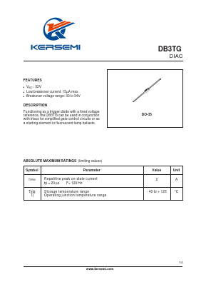 DB3TG Datasheet PDF Kersemi Electronic Co., Ltd.