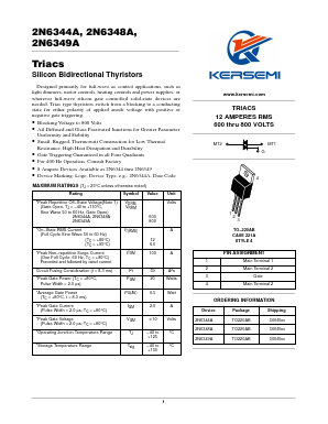 2N6344A Datasheet PDF Kersemi Electronic Co., Ltd.