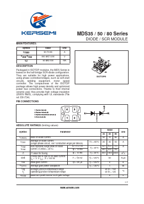 MDS35-1200 Datasheet PDF Kersemi Electronic Co., Ltd.