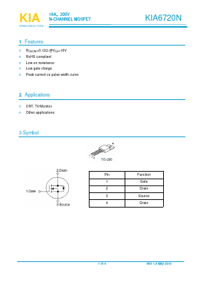 KIA6720N Datasheet PDF KIA Semiconductor Technology