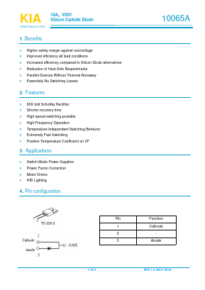 10065A Datasheet PDF KIA Semiconductor Technology