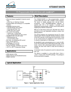 KTD2037 Datasheet PDF Kinetic Technologies.