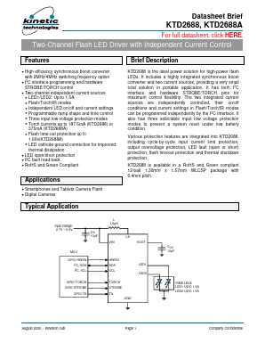 KTD2688 Datasheet PDF Kinetic Technologies.