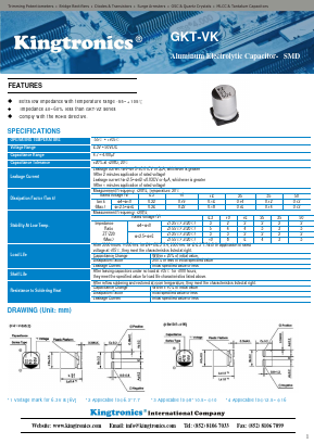 GKT-VK Datasheet PDF Kingtronics International Company